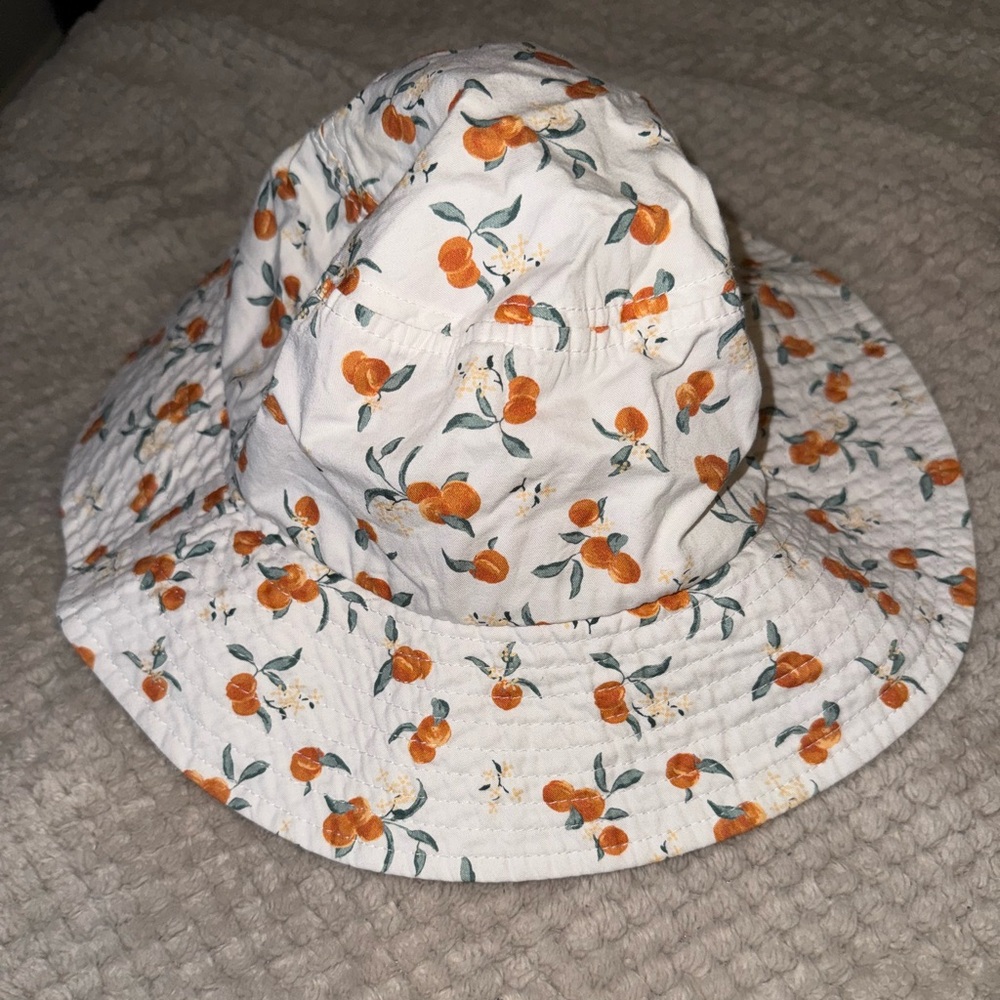 Abercrombie & Fitch Floral Orange White Hat